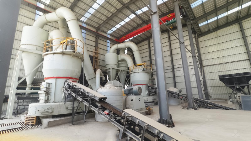Limestone grinding operation with traditional equipment