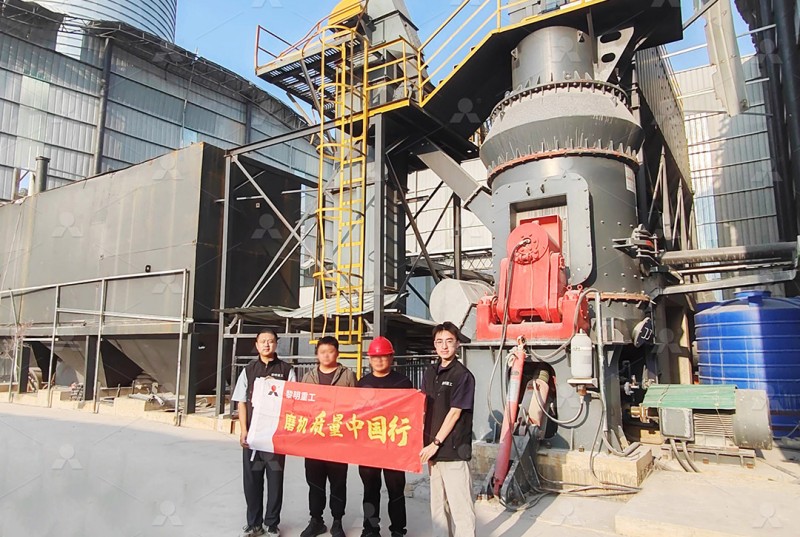 Engineers supervising the installation of a large vertical grinding mill in an industrial setting