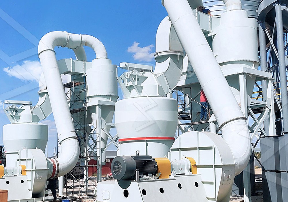 Instalação industrial moderna de um sistema de moagem em uma planta de processamento